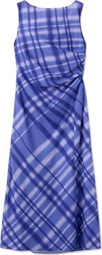 MANGO Printed Cotton Sleeveless Bateau Neck Dress