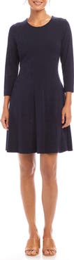 Karen Kane Long Sleeve Jersey Fit & Flare Dress