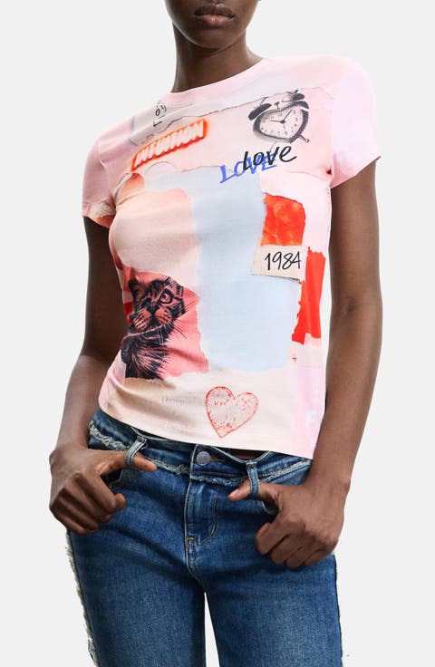 Stretch Cotton Graphic T-Shirt