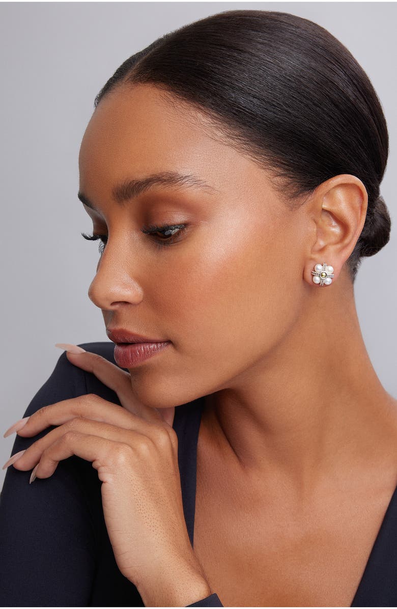 LAGOS Luna Cultured Pearl Stud Earrings, Alternate, color,