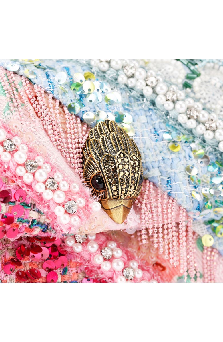 Kurt Geiger London Medium Kensington Beaded & Fringe Convertible Shoulder Bag, Alternate, color, Light/ Pastel Blue