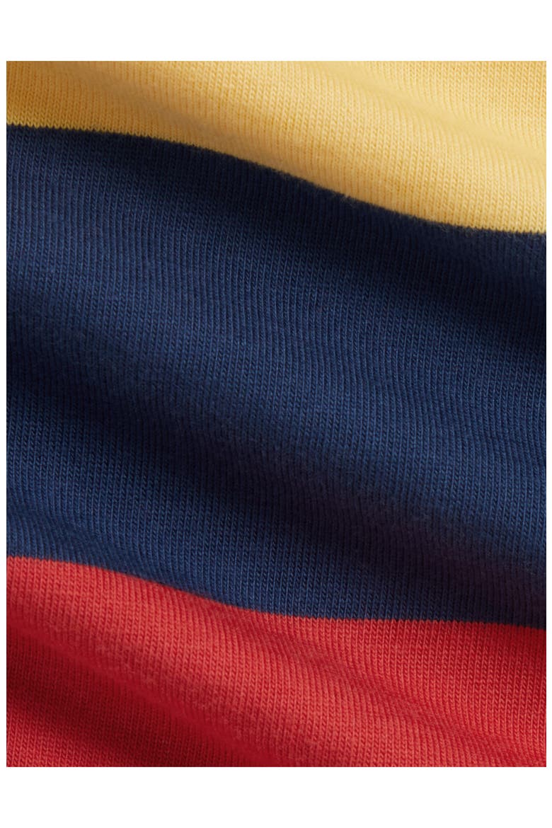 Kids' Stripe Cotton Rugby Coverall, Alternate, color, POST RED MULTI