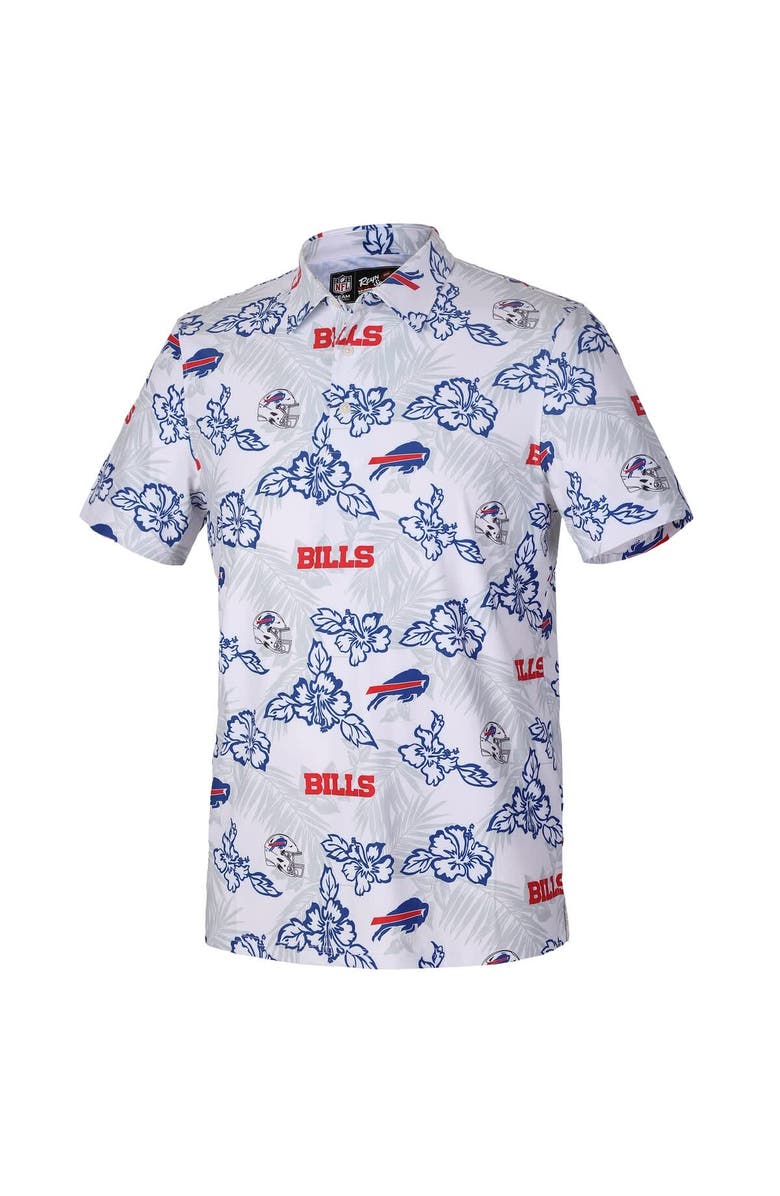 Reyn Spooner Men's Reyn Spooner White Buffalo Bills Pua Performance Game Day Polo, Alternate, color, White
