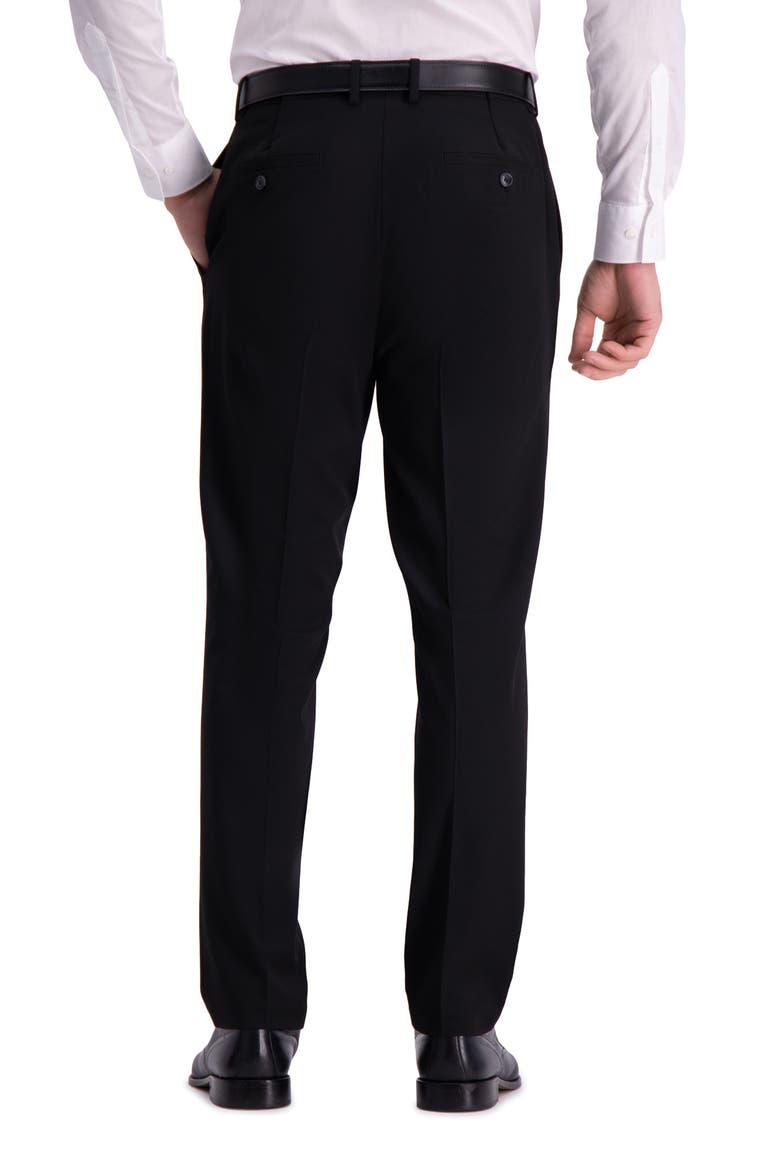 Reaction 4-Way Stretch Slim Fit Dress Pants, Alternate, color, BLACK