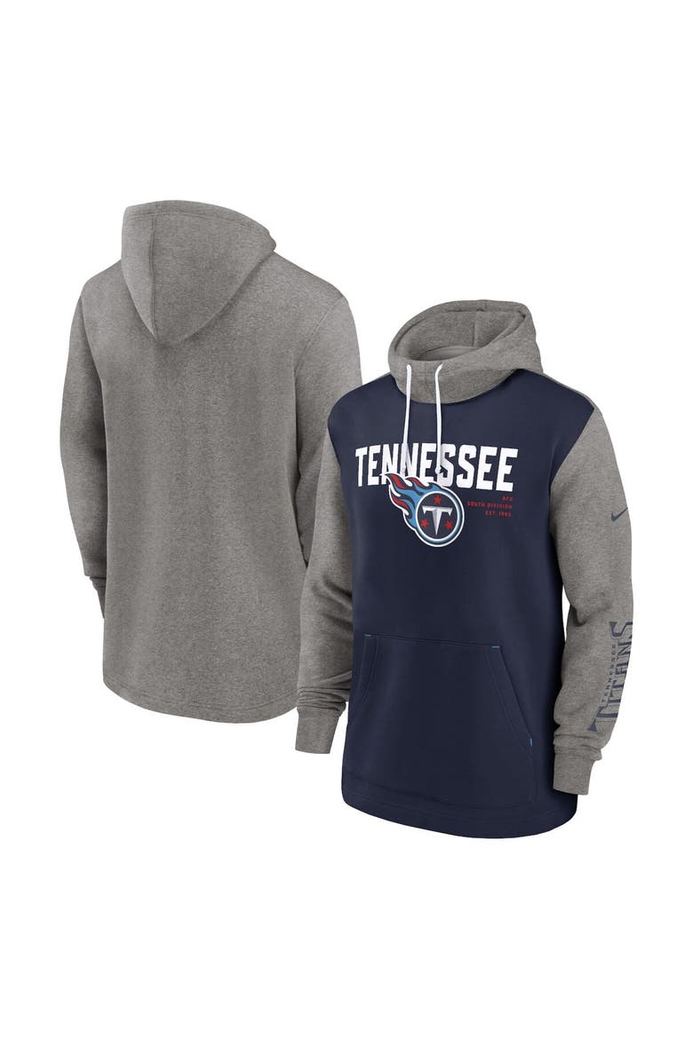 Men's Nike Navy Tennessee Titans Fashion Color Block Pullover Hoodie, Main, color, Navy