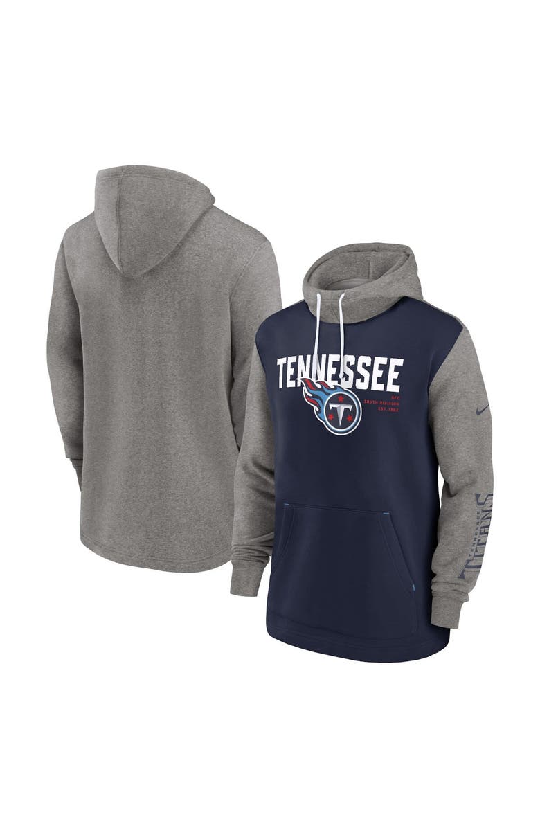 Nike Men's Nike Navy Tennessee Titans Fashion Color Block Pullover Hoodie, Main, color, Navy