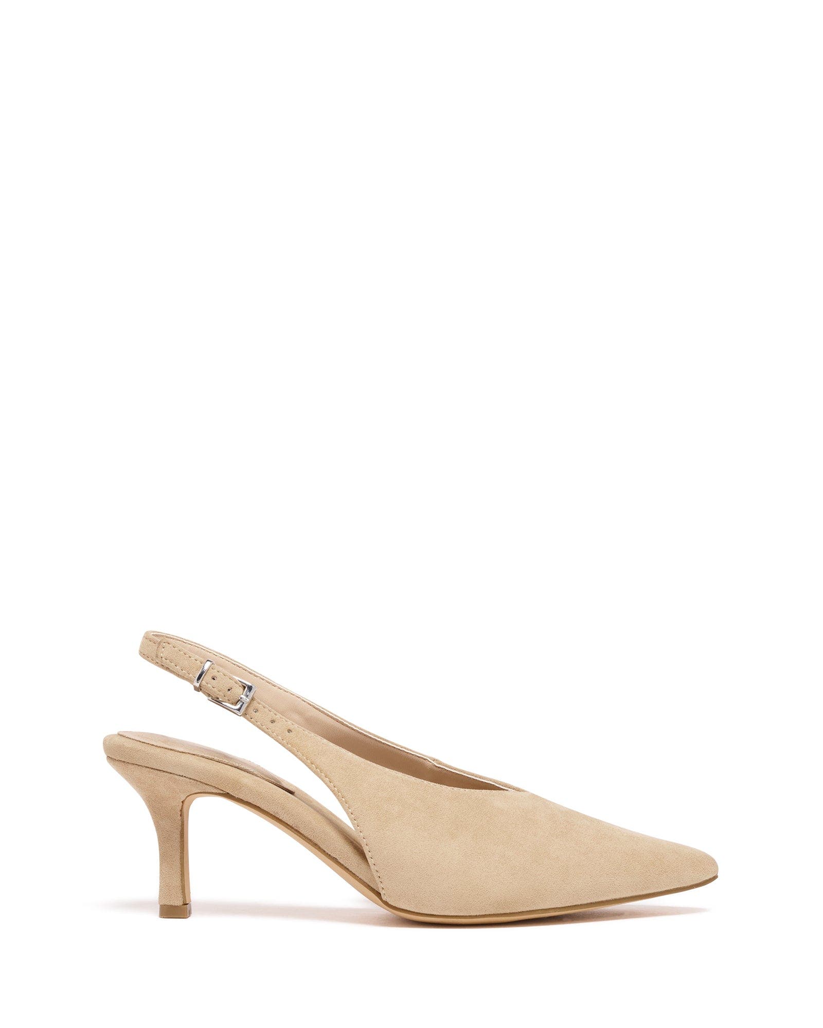 Jacs Slingback Pointed Toe Pumps, Alternate, color, CASHEW MICROSUEDE