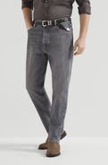 Brunello Cucinelli Greyscale denim trousers