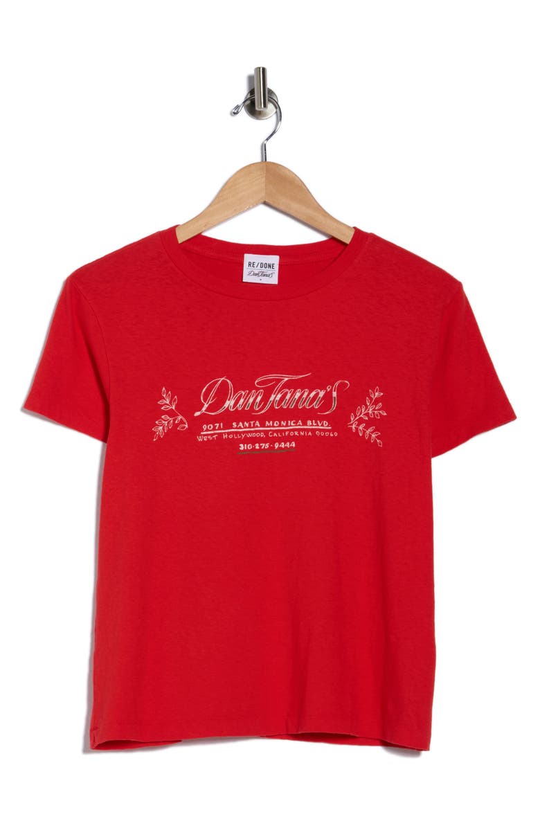 Re/Done Dan Tana's Graphic T-Shirt, Main, color, Red