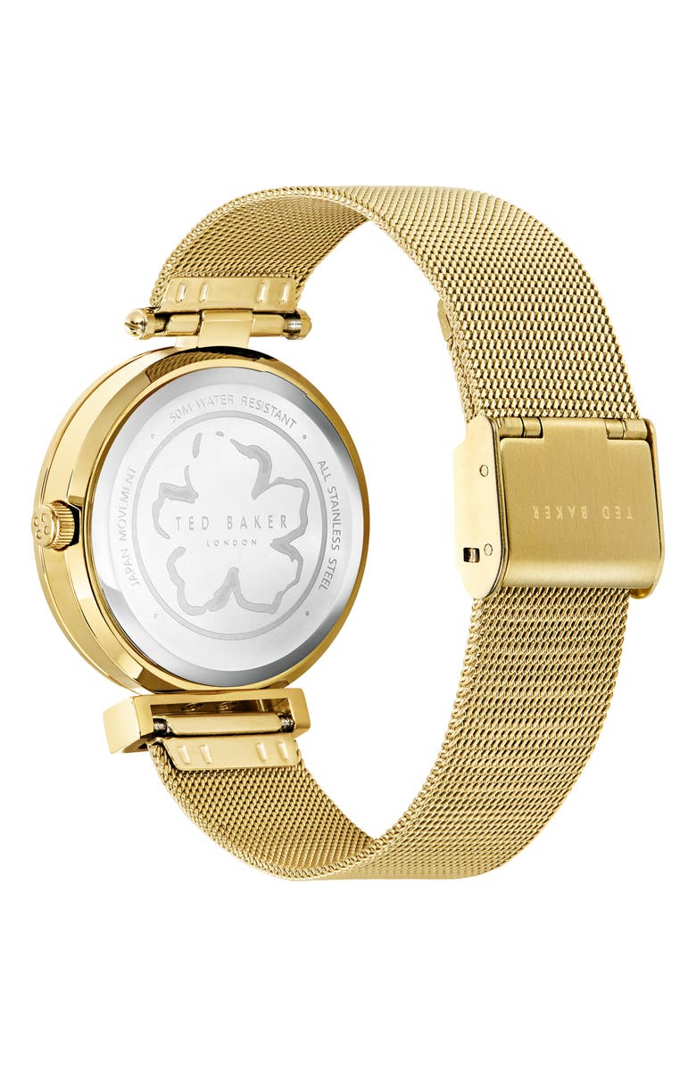Ted Baker London Bow Mesh Strap Watch, 36mm, Alternate, color,