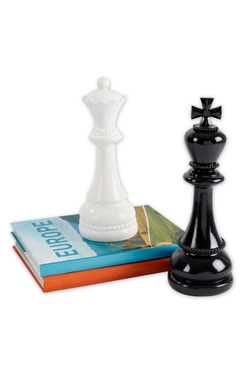 Bey-Berk The Gambit Set of 2 Bookends, Alternate, color, Multi Color