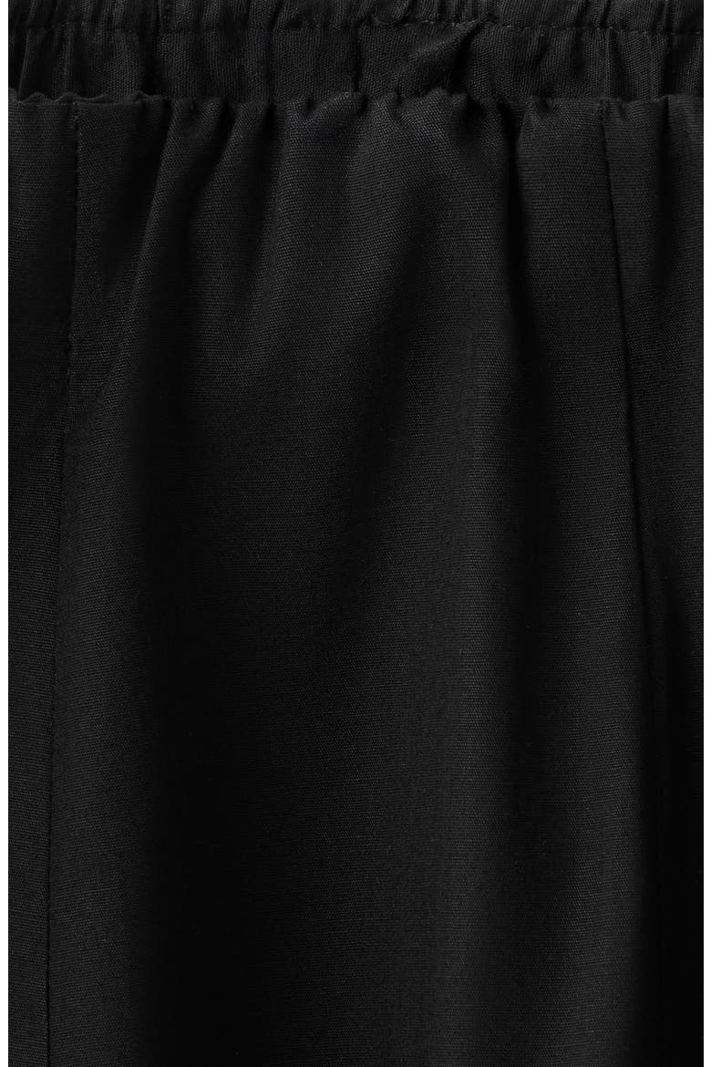 Flared Cotton Midi Skirt, Alternate, color, BLACK