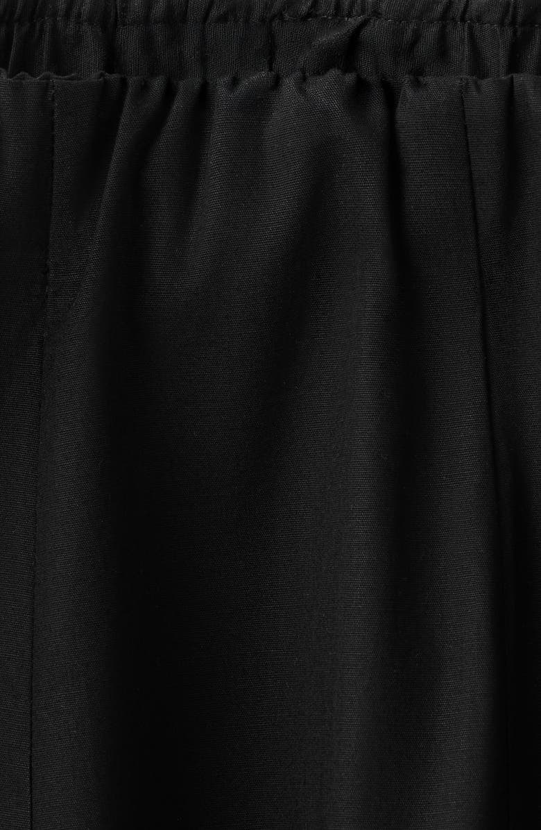 MANGO Flared Cotton Midi Skirt, Alternate, color, Black