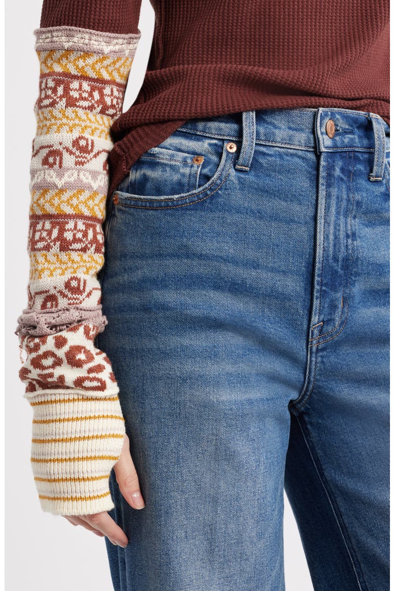 All In Cuff Knit Top, Alternate, color, CHOCOLATE COMBO