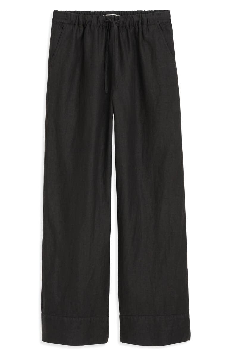 Alex Mill Riley Linen Wide Leg Pants, Alternate, color, Black