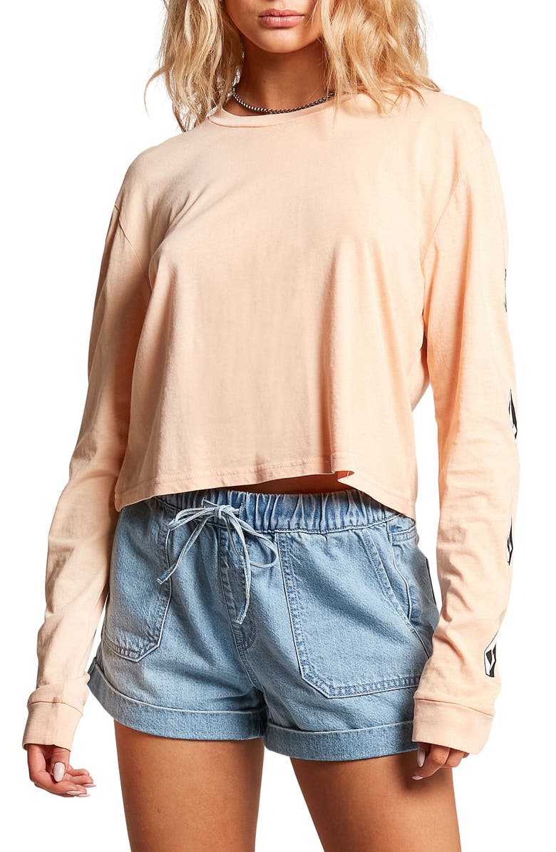 Volcom The Volcom Stones Crop Graphic Tee, Main, color, 