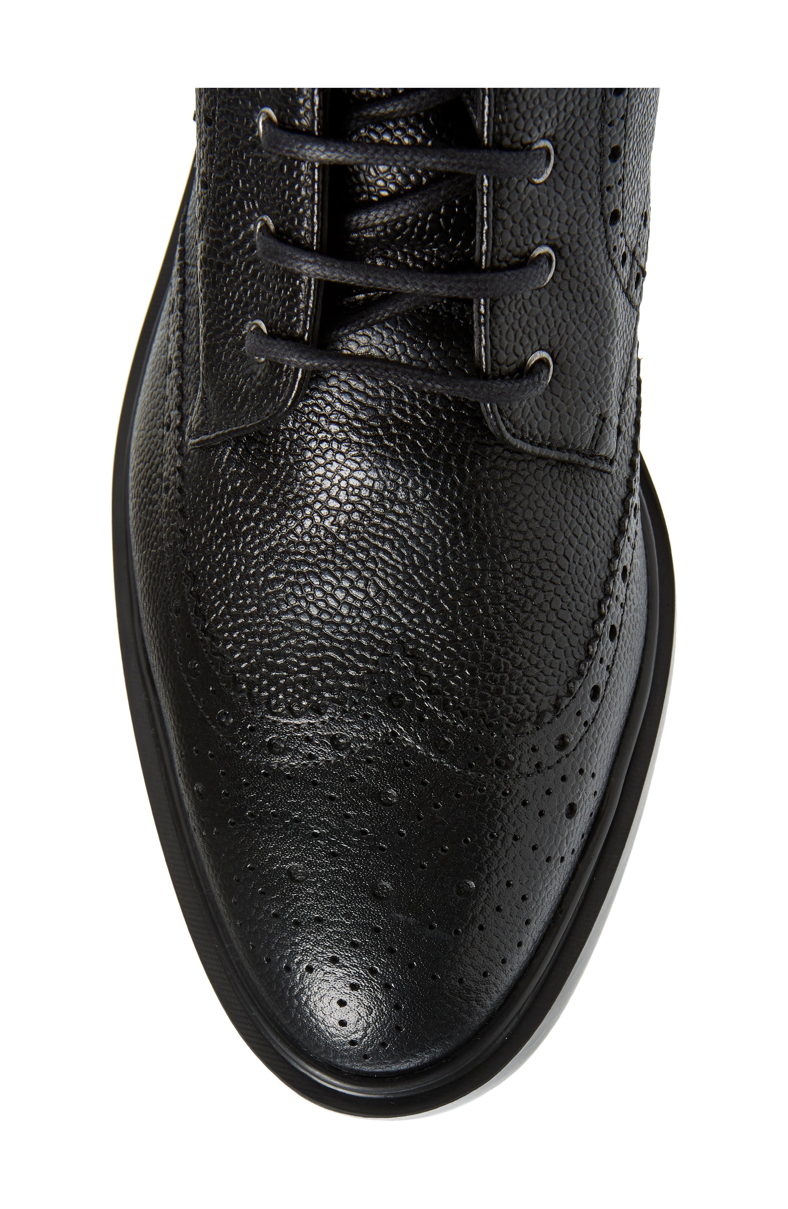 Thom Browne Classic Wingtip Lace-Up Boot, Alternate, color, Black