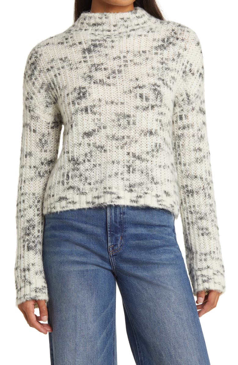 Bella Dahl Crop Funnel Neck Sweater, Main, color, 