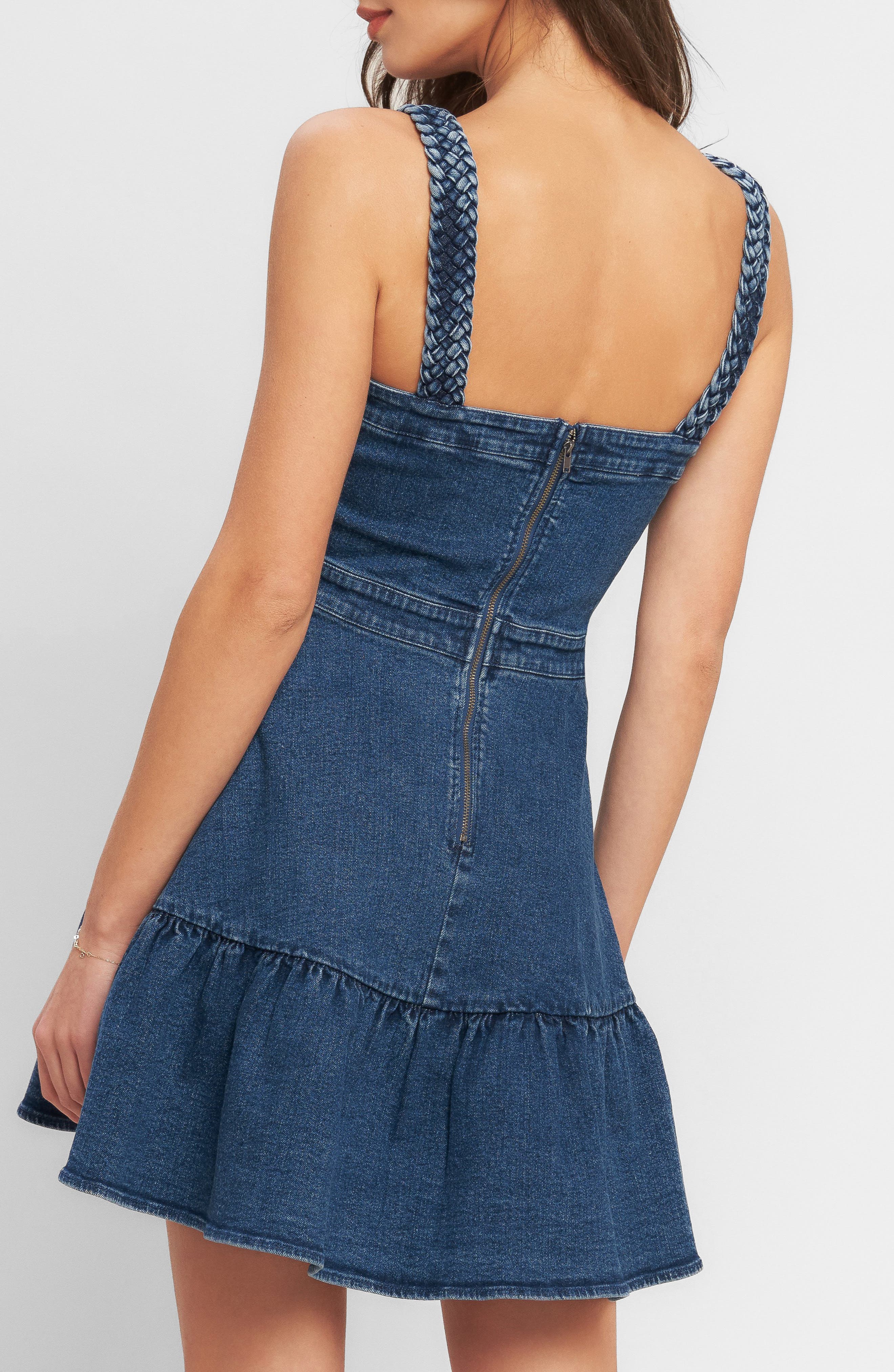Fit & Flare Denim Minidress - image 2