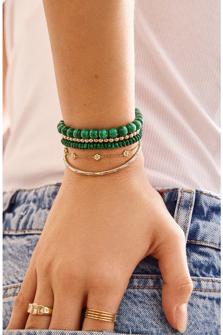 Valentina Beaded Stretch Bracelet, Alternate, color, GREEN