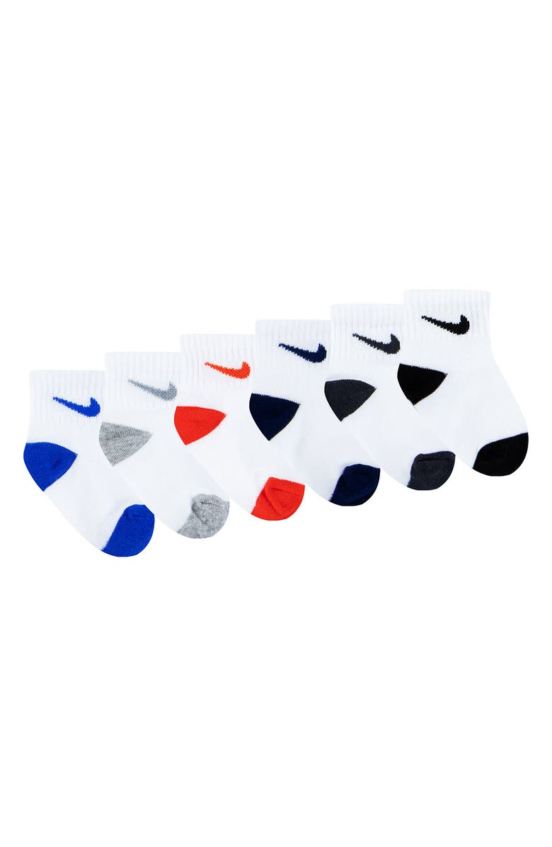 Nike 6-Pack Swoosh Ankle Socks, Alternate, color, Habanero Red