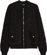 Balmain Fluffy Wool & Cotton Blend Tweed Jacket