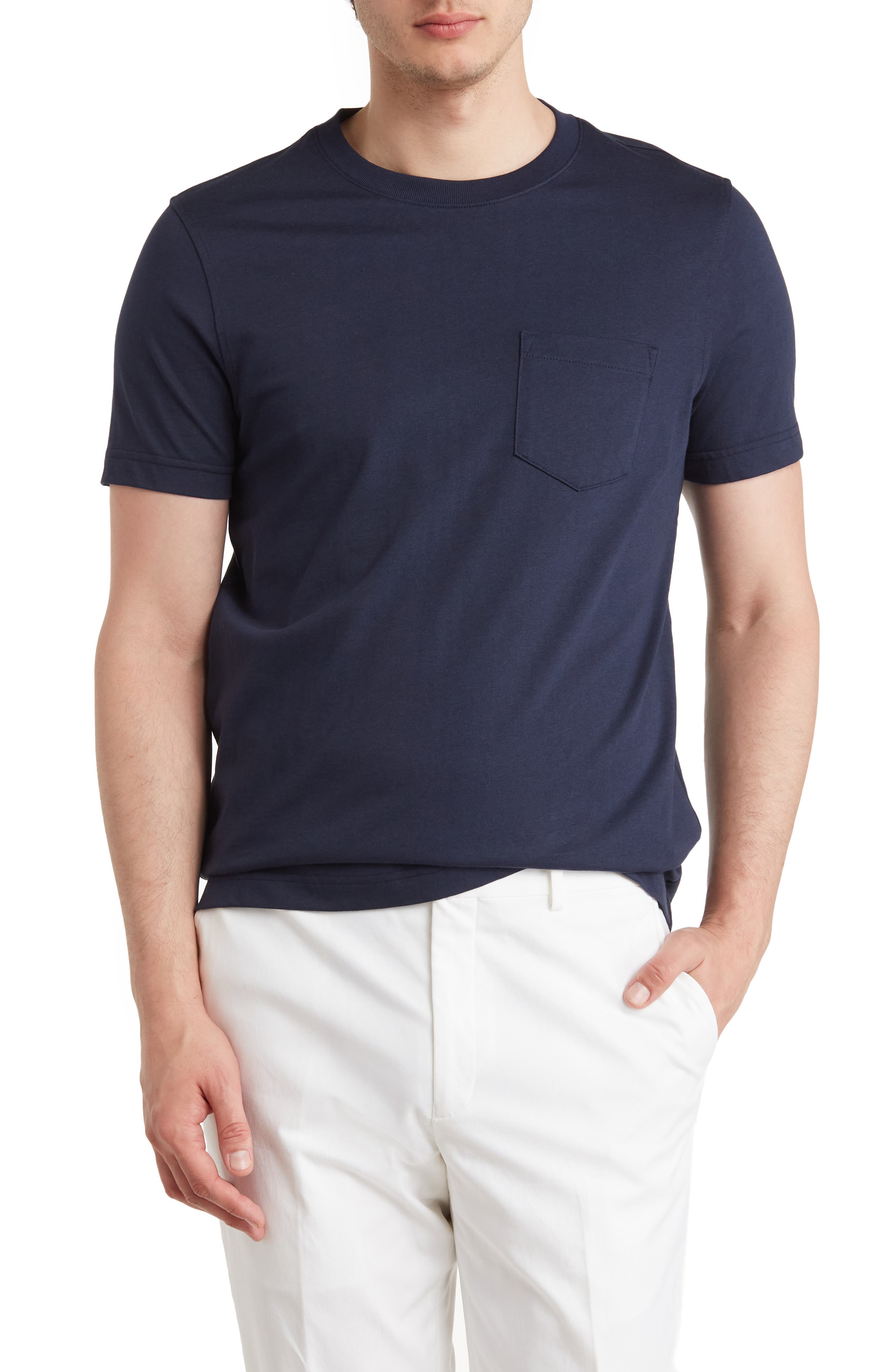 Brooks Brothers Cotton Jersey Knit Pocket T-Shirt