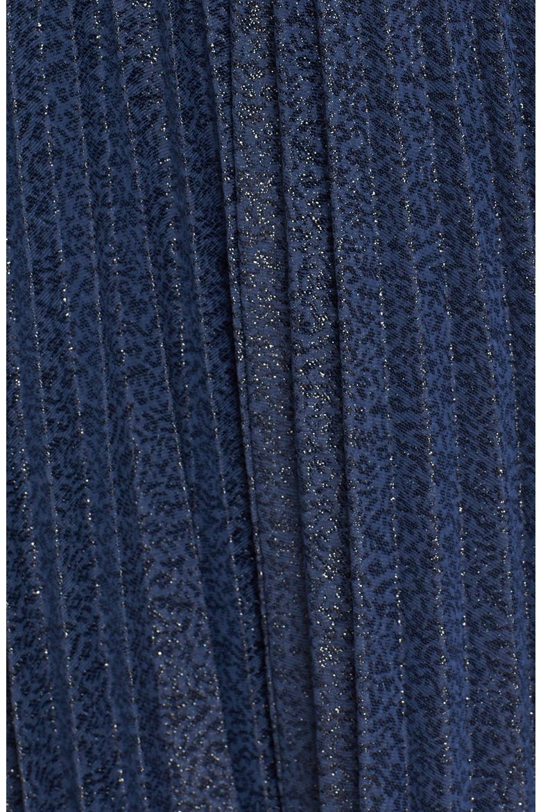 'Katz' Metallic Pleat Maxi Skirt, Alternate, color, SAPPHIRE