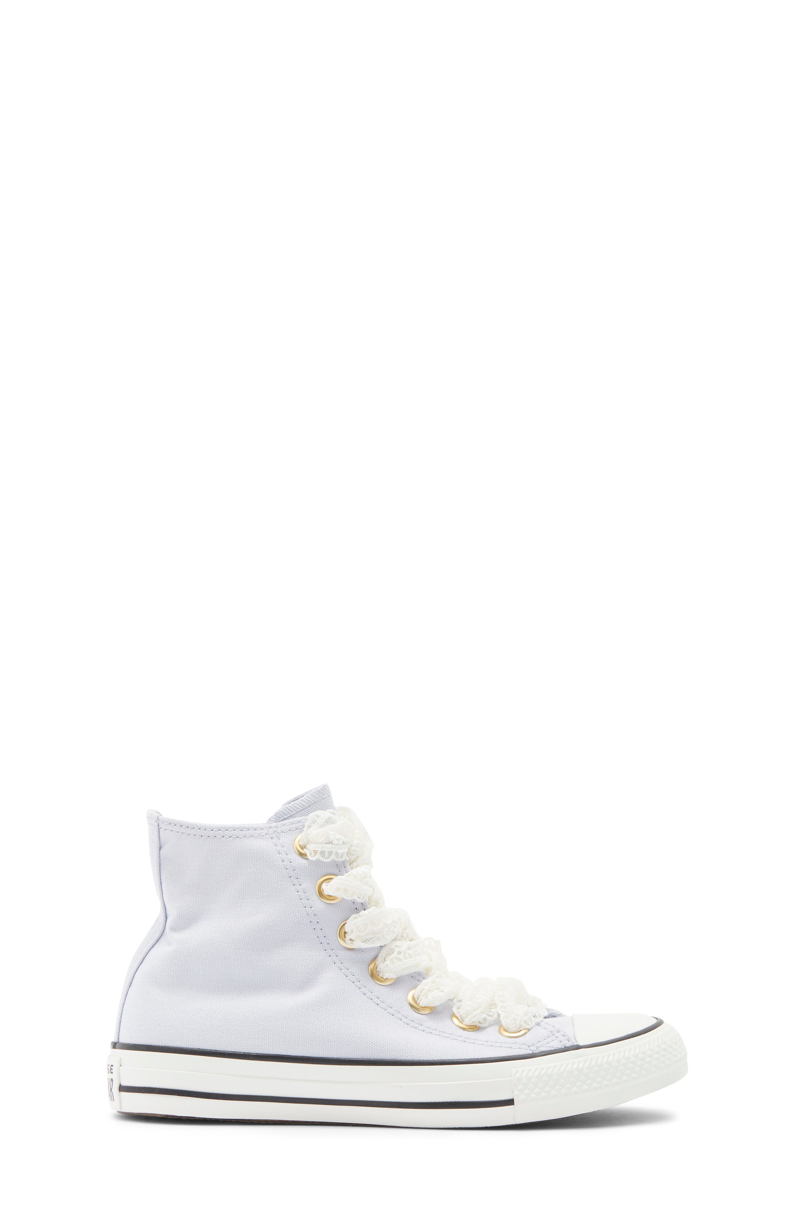Kids' Chuck Taylor® All Star® Lace High Top Sneaker, Alternate, color, ALMOST LAVENDER/ GOLD