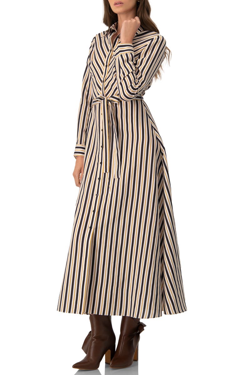 IVONNE Long Striped Shirt Dress, Alternate, color, Striped