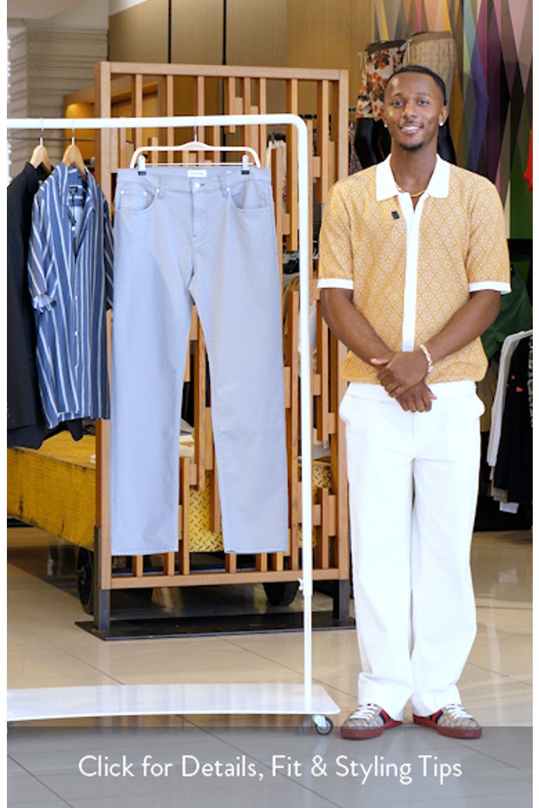 Modern Straight Leg Five-Pocket Twill Pants video