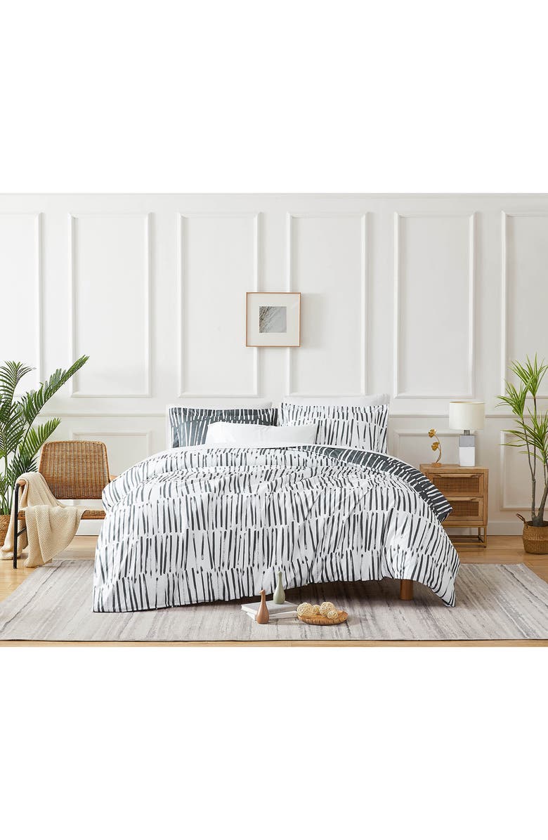 SOUTHSHORE FINE LINENS Duvet Cover & Pillow Sham Set, Alternate, color, Charcoal