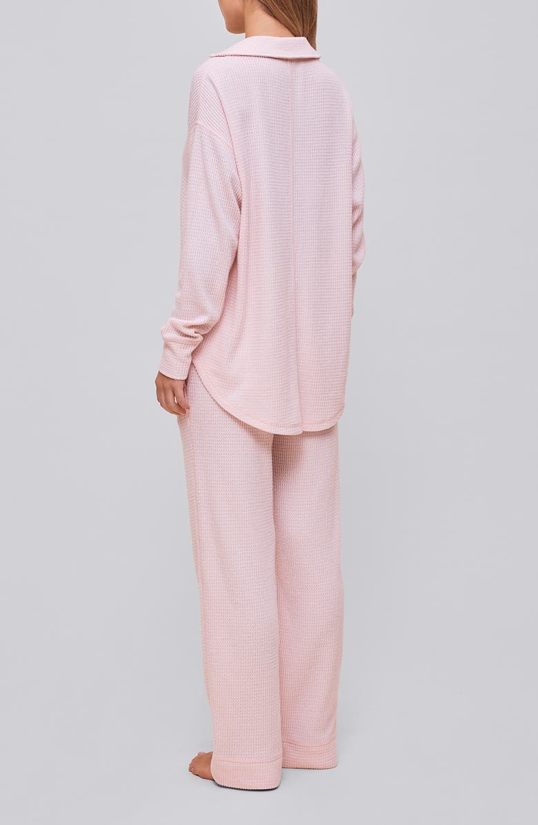 Papinelle Super Soft Waffle Knit Pajamas, Alternate, color, Winter Rose