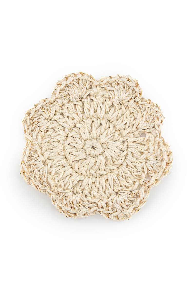Tallo de Olivo Hand Crocheted Coasters - Verbena  - Set of 4, Alternate, color, Natural