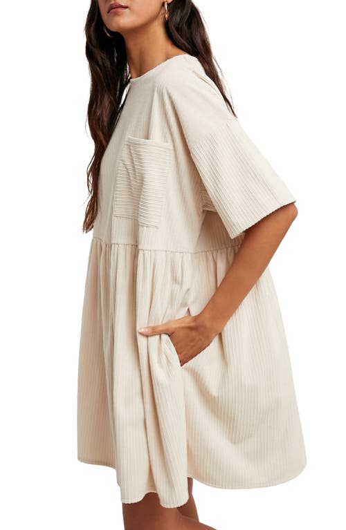 WISHLIST WISHLIST CORDUROY SHIFT MINIDRESS