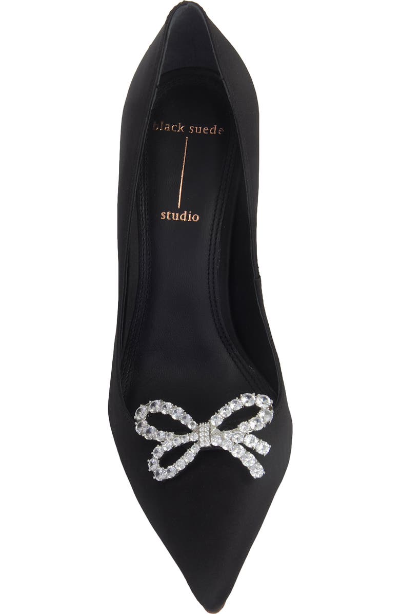 BLACK SUEDE STUDIO Tre Pointed Toe Pump, Alternate, color,