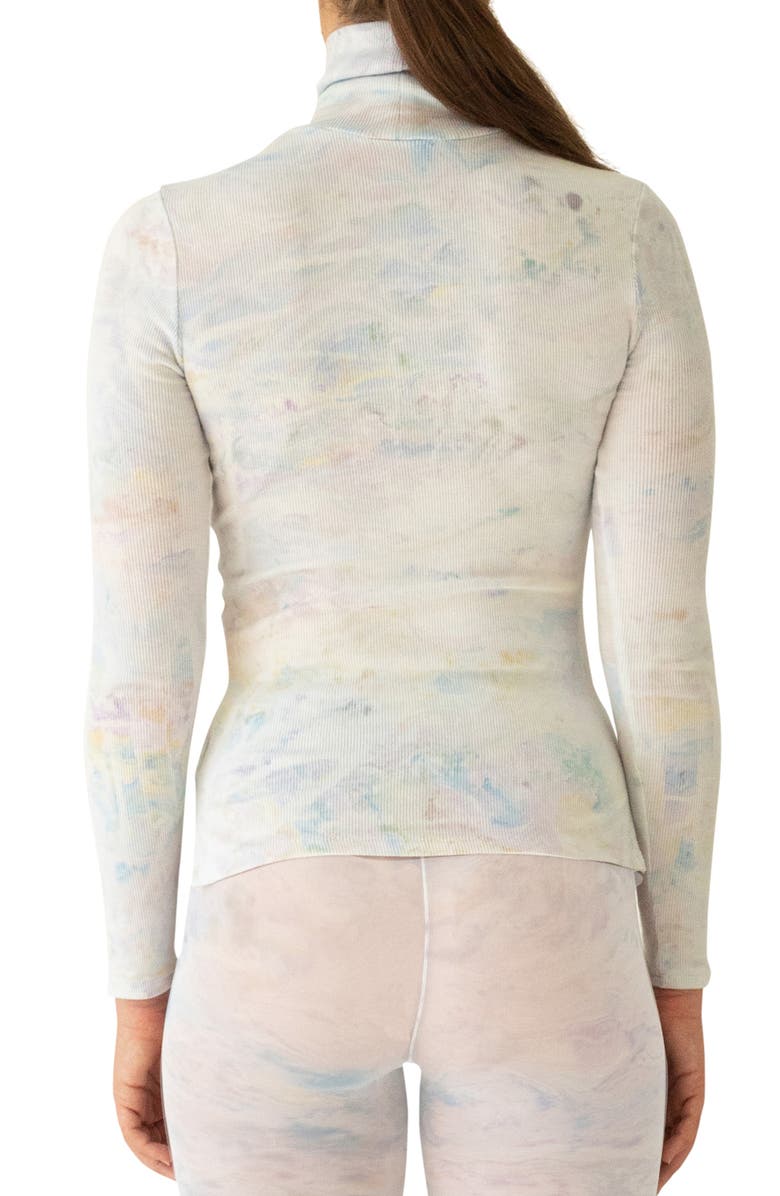 KkCo Marbled Dye Jersey Turtleneck Sweater, Alternate, color, 