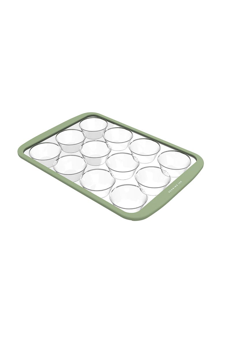 Look and Cook Clear Silicone 12-Cup Muffin Pan, Moss, Main, color, Moss