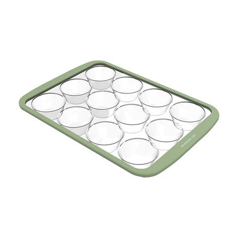 Look and Cook Clear Silicone 12-Cup Muffin Pan, Moss