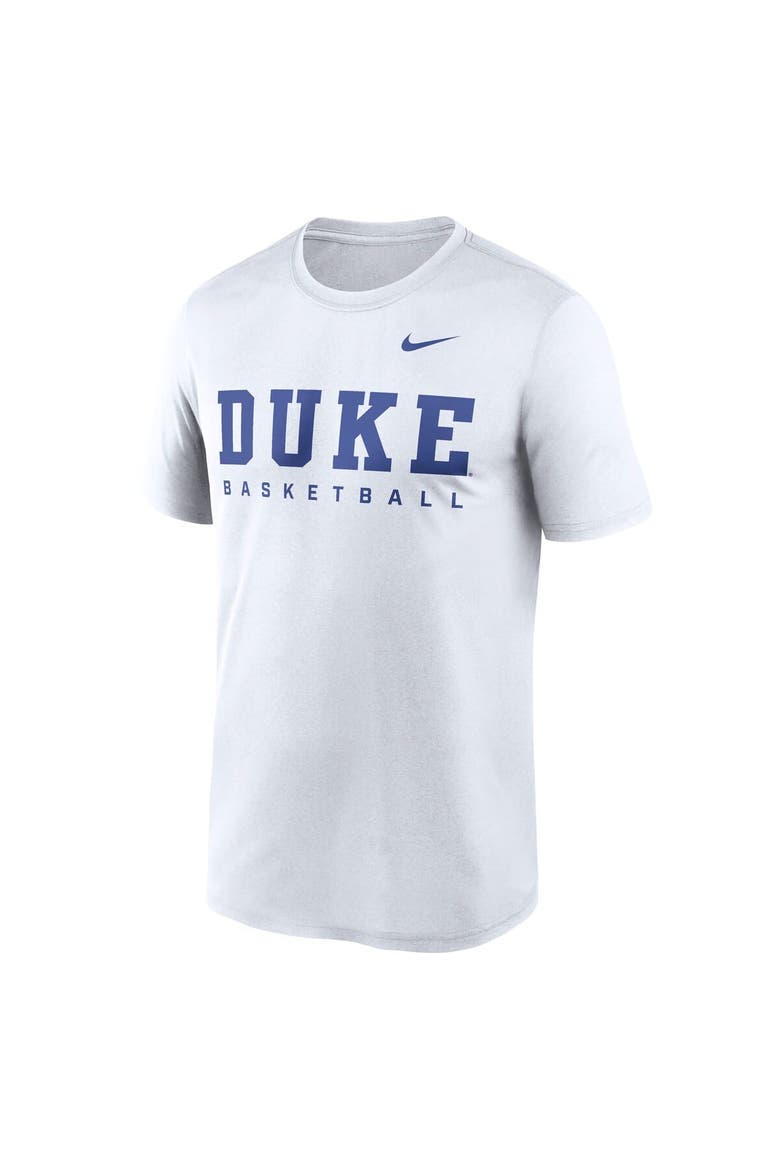 Men's Nike White Duke Blue Devils 2025 Courtside Basketball Legend Dri-FIT T-Shirt, Alternate, color, White