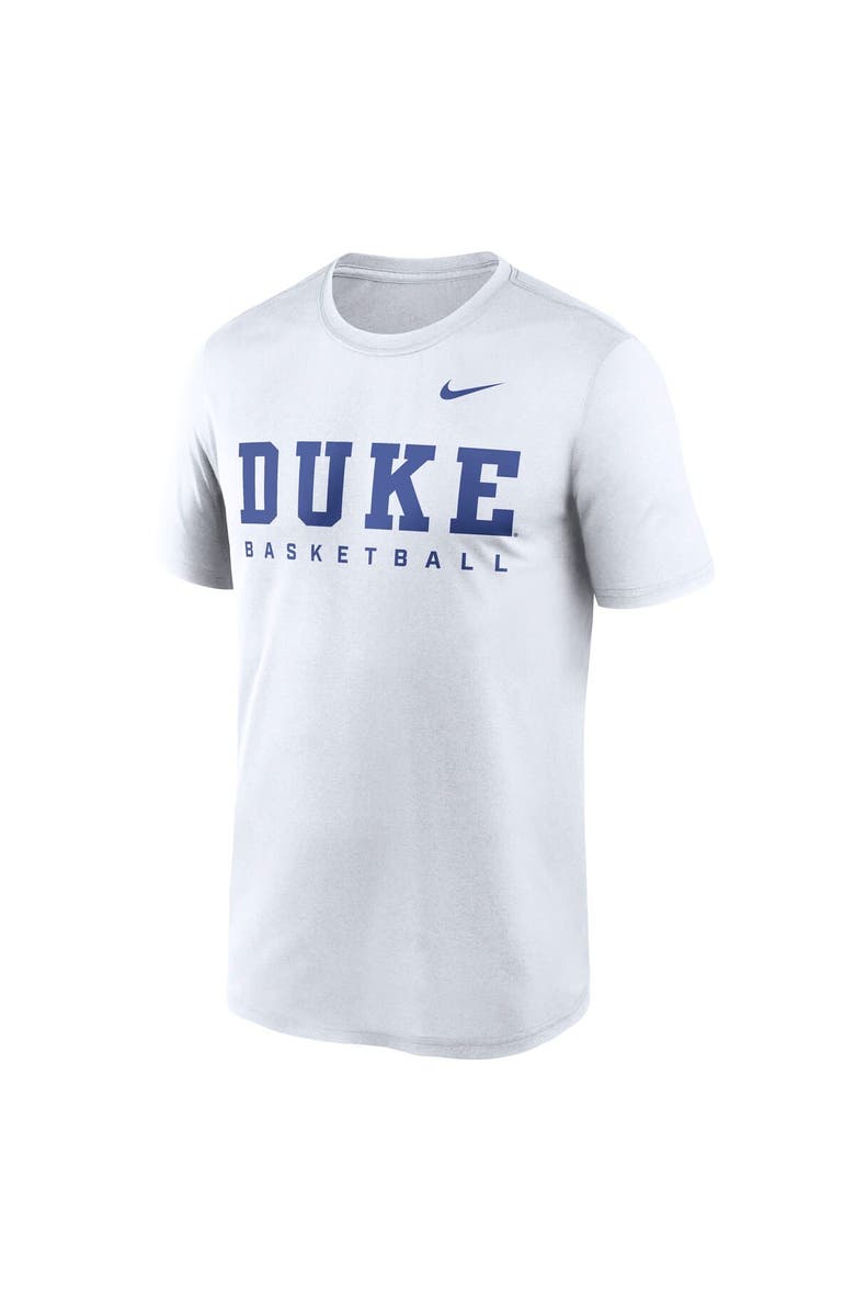 Nike Men's Nike White Duke Blue Devils 2025 Courtside Basketball Legend Dri-FIT T-Shirt, Alternate, color, White