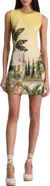 Alice + Olivia Wynell Landscape Print Sheath Minidress