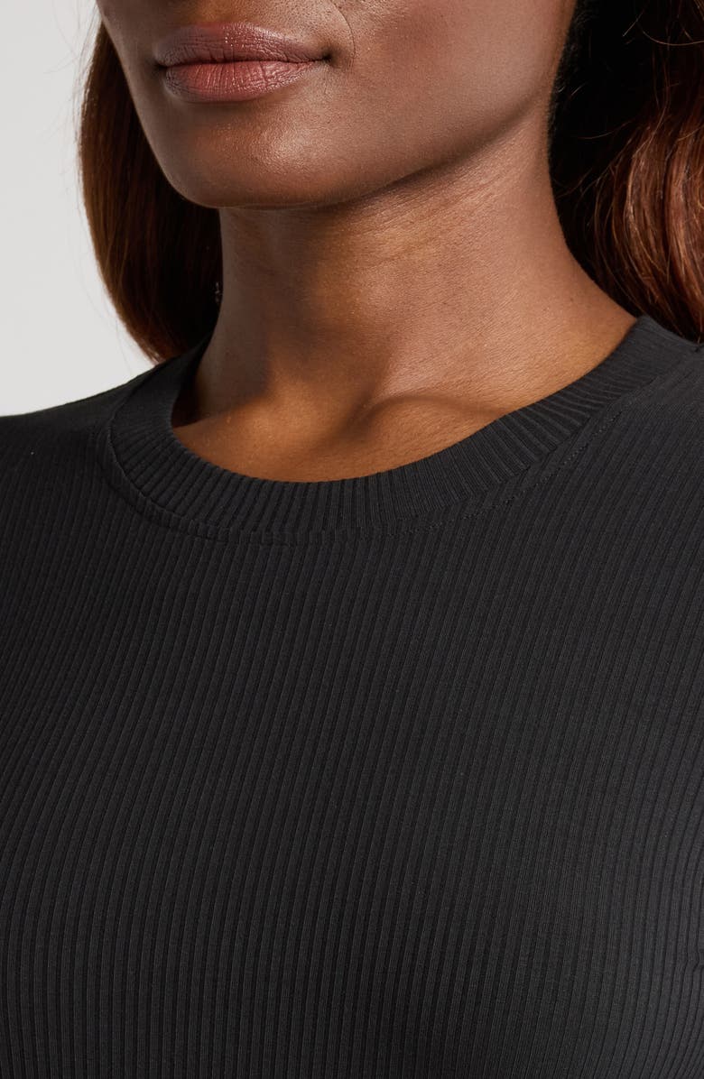 Free Fly Long Sleeve Rib T-Shirt, Alternate, color, Black