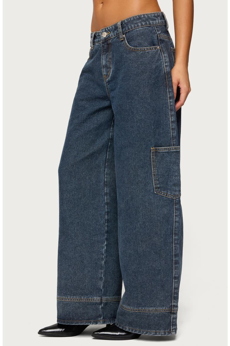 Nea Pocket Low Rise Wide Leg Jeans, Alternate, color, DARK-BLUE