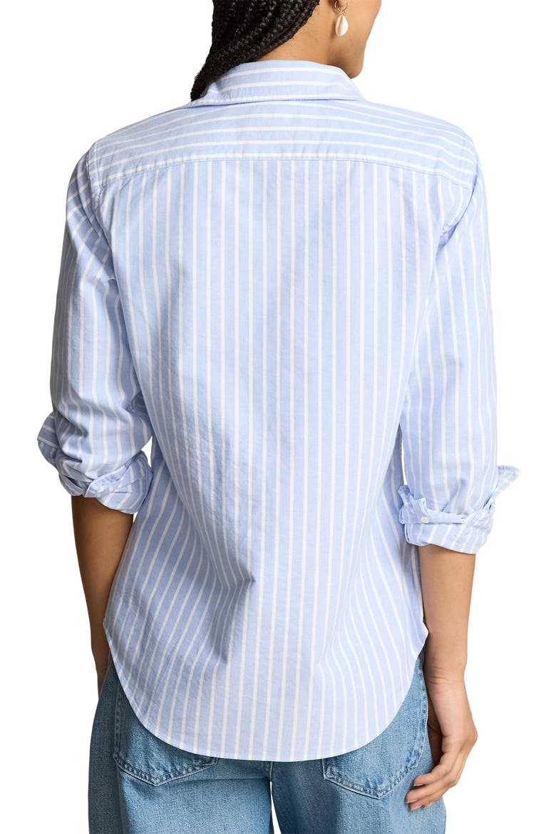 Oxford Cotton Button-Up Shirt, Alternate, color, HARBOR ISLAND BLUE/ WHITE