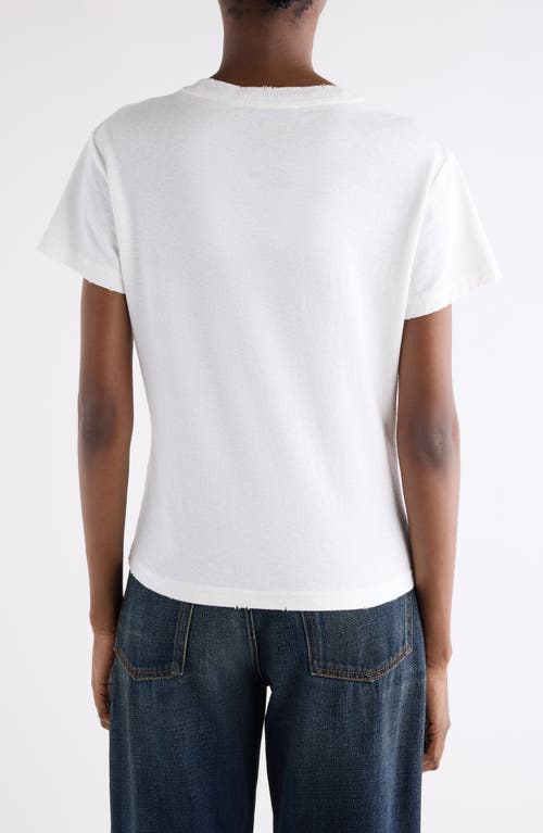 Acne Studios Exford 1996 Mélange Cotton T-shirt In White