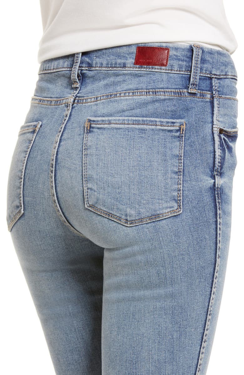 Whetherly Cooper High Waist Raw Hem Crop Skinny Jeans, Alternate, color, 