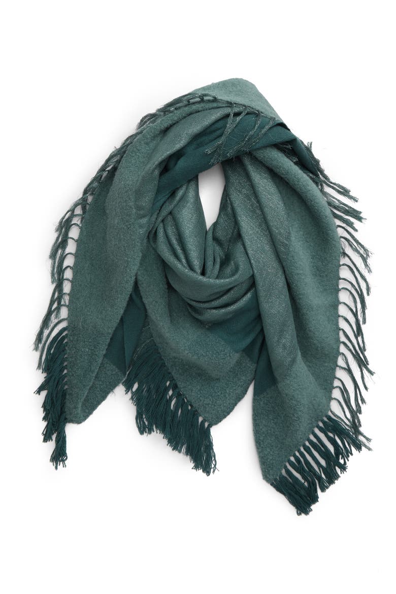 Cashmere Blend Fringe Scarf, Alternate, color, JASPER