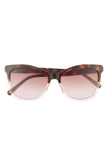 Ted Baker London 54mm Full Rim Cat-eye Sunglasses In Brown