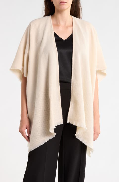 Feather Soft Textured Woven Ruana